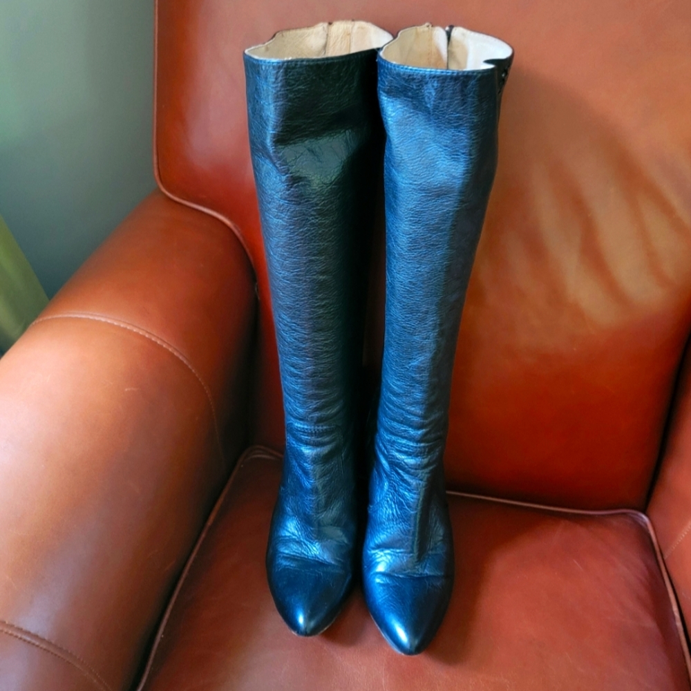 FRYE 8M Regina back zipper LEATHER Boots.